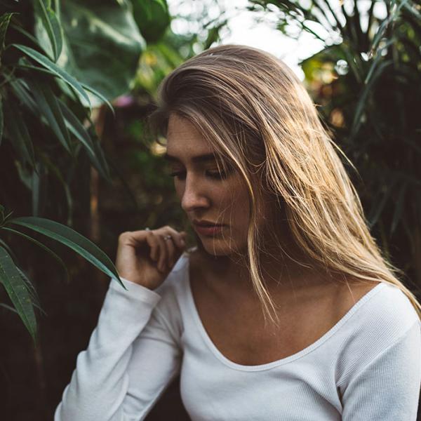 Blonde in Garden